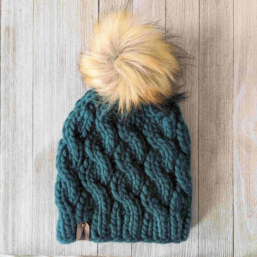 Hand Knit Luxury Cable Beanie